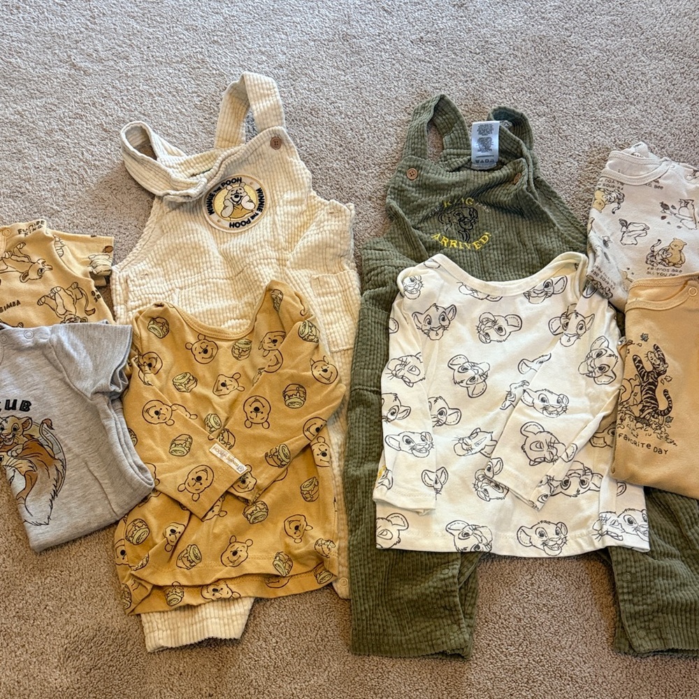 Winnie the Pooh and Lion King Print Baby Clothing Bundle